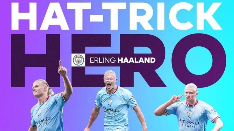 Haaland là "quái vật" vùng cấm với tốc độ lập hat-trick nhanh nhất lịch sử bóng đá.